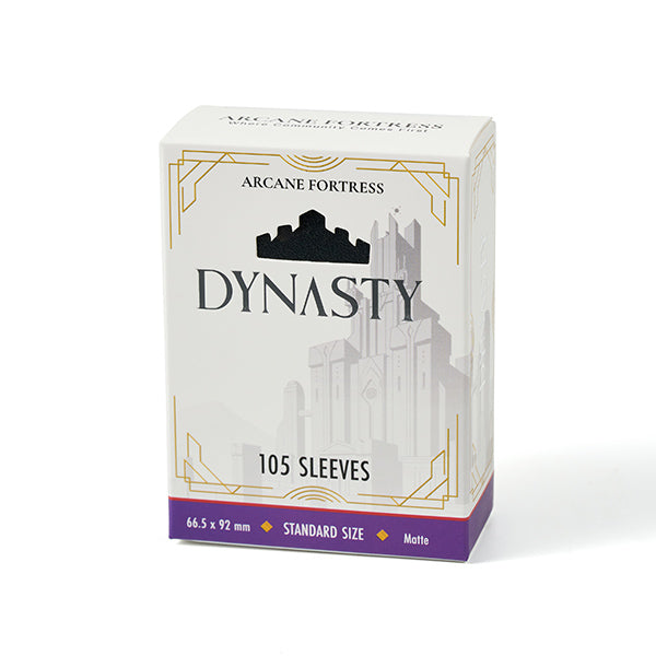 Arcane Fortress Standard Card Sleeves: Dynasty - Shadow Black