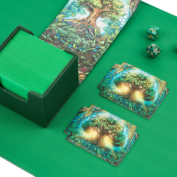 Arcane Fortress Deck Vault Radiant 100+ Standard: Stained Glass - Mythical Forest