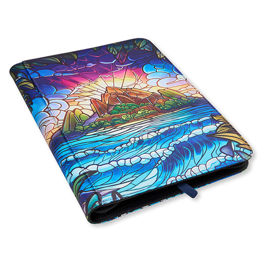 Arcane Fortress 9-Pocket Sideloading Binder: Stained Glass - Hidden Island