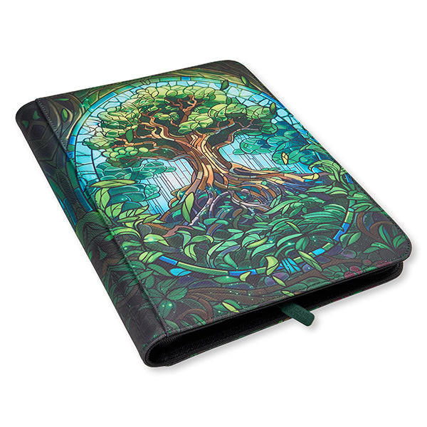 Arcane Fortress 9-Pocket Sideloading Binder: Stained Glass - Mythical Forest