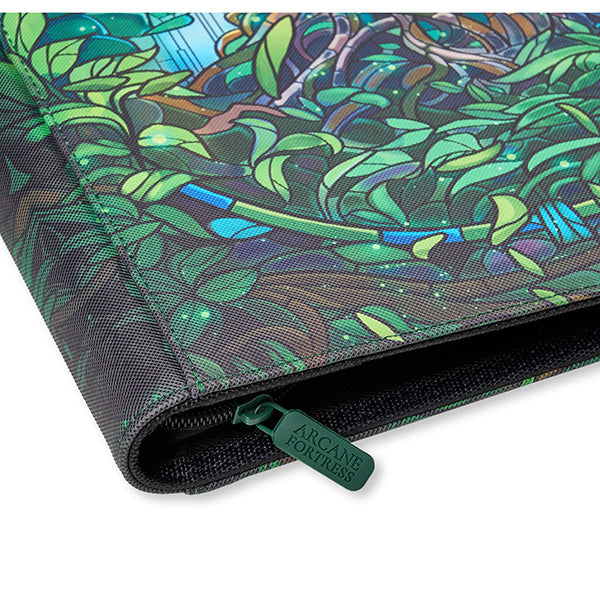 Arcane Fortress 9-Pocket Sideloading Binder: Stained Glass - Mythical Forest
