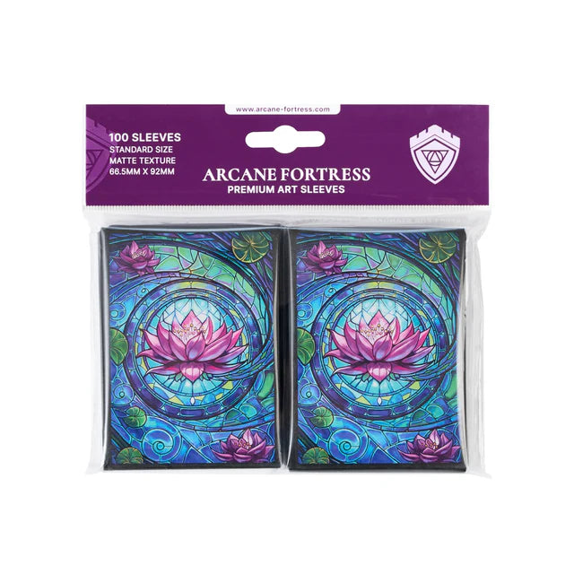 Arcane Fortress Standard Card Sleeves: Stained Glass - Blossom Grace
