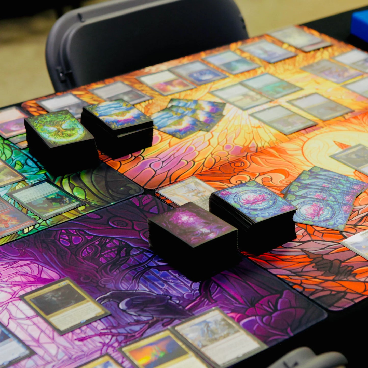 Arcane Fortress Standard Card Sleeves: Stained Glass - Fire & Ice Dragon
