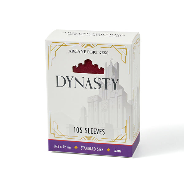 Arcane Fortress Standard Card Sleeves: Dynasty - Dark Ruby