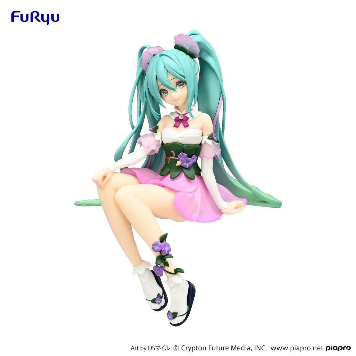 Furyu USA Hatsune Miku Noodle Stopper Figure - Flower Fairy Morning Glory Pink Color Ver.