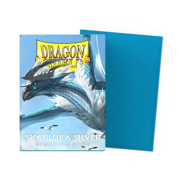 Dragon Shield Standard Dual Matte Sleeves: Sky Blue & Silver (100ct.)