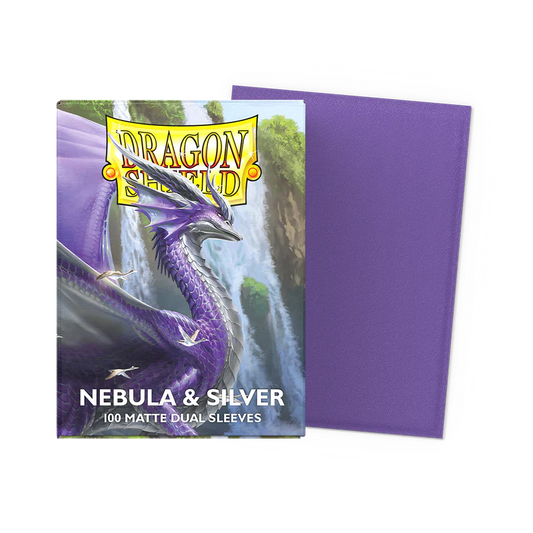 Dragon Shield Standard Dual Matte Sleeves: Nebula & Silver (100ct.)