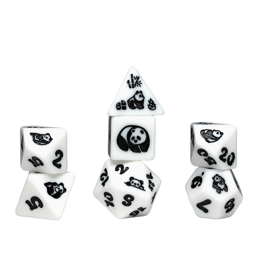 Sirius Polyhedral Dice Set: Animals Series - Moon Panda