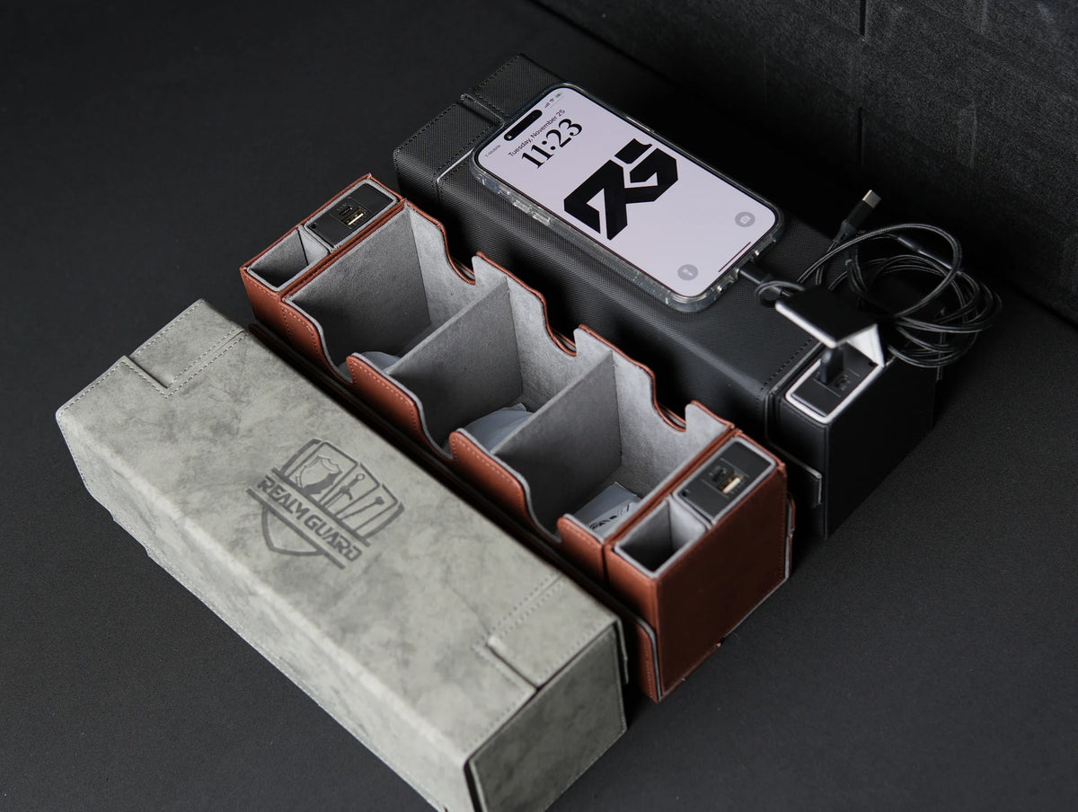 Realm Guard Battery Bank Deck Box: Black Space