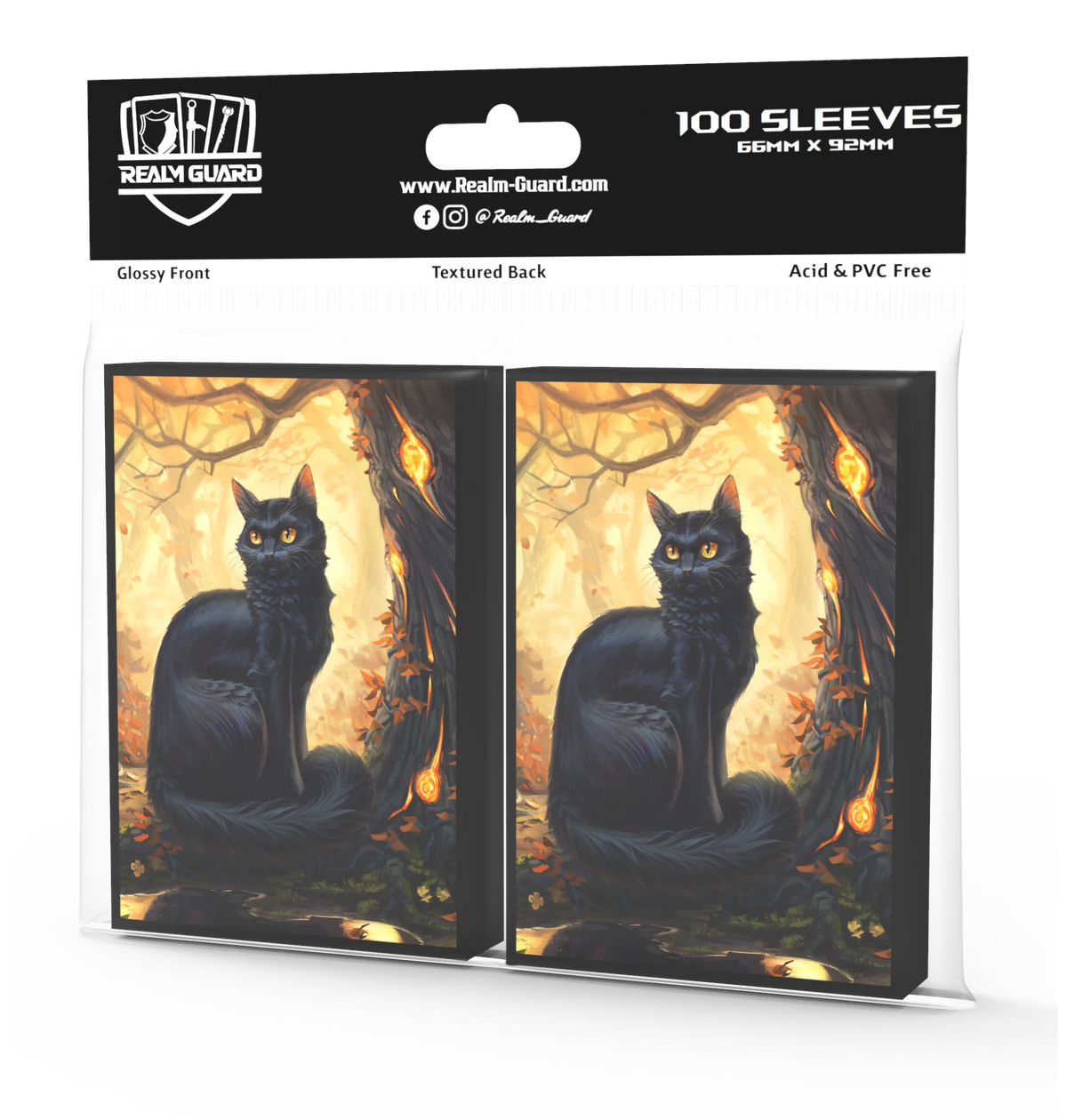Realm Guard Card Sleeves - Black Cat