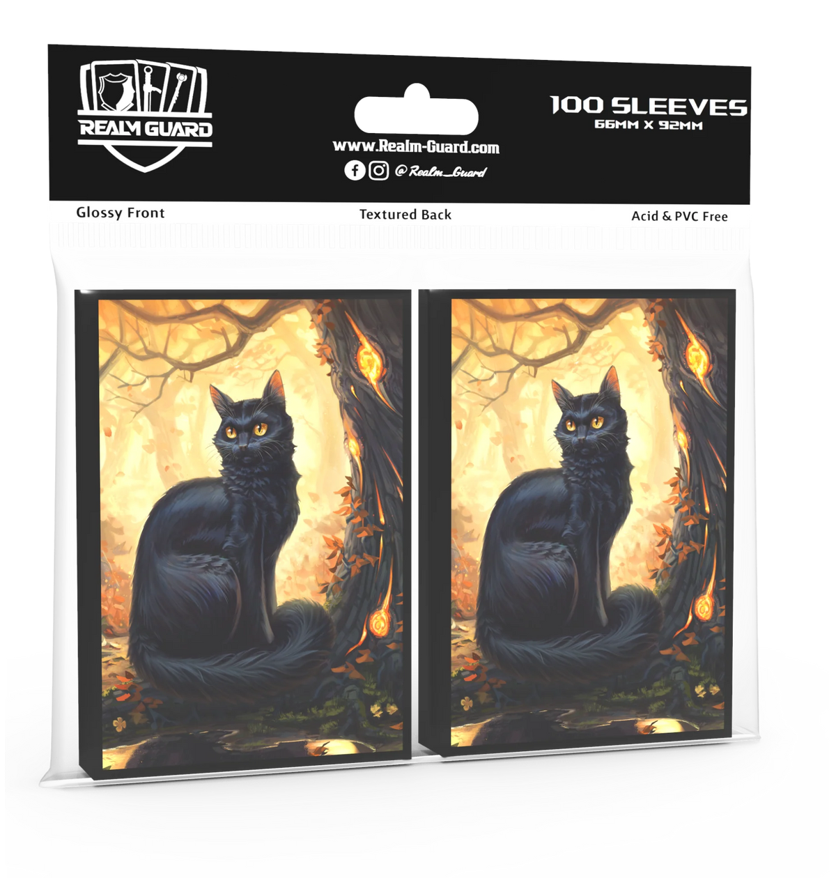 Realm Guard Card Sleeves - Black Cat