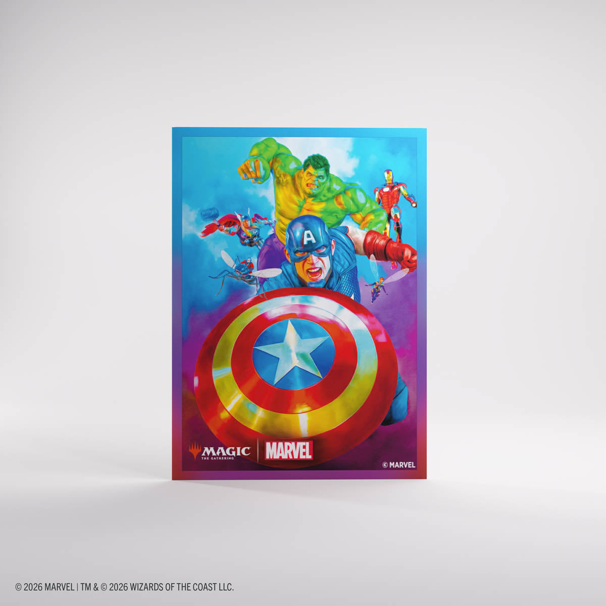 Gamegenic Standard Marvel Super Heroes Art Sleeves: Captain America, Team Leader (105ct.)