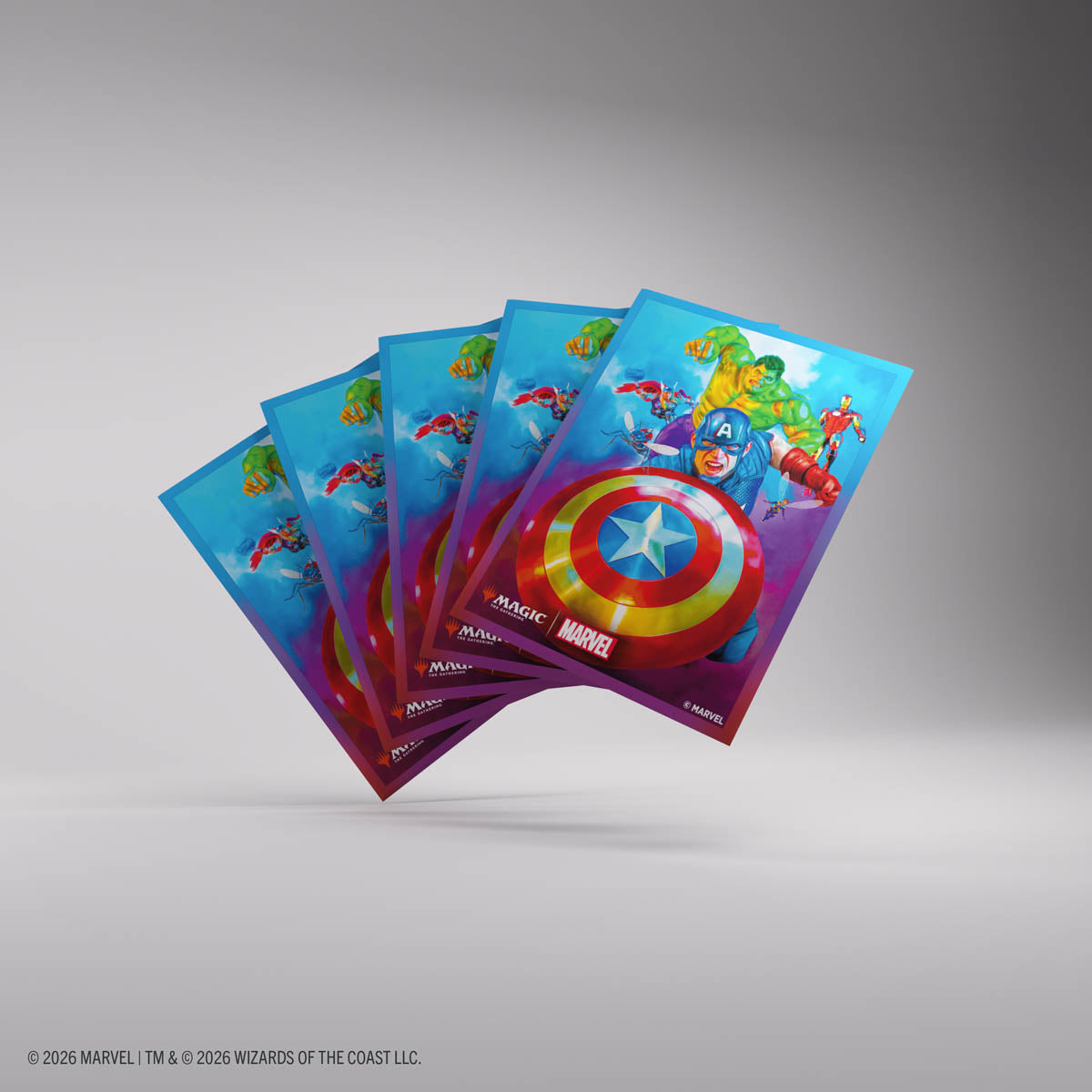 Gamegenic Standard Marvel Super Heroes Art Sleeves: Captain America, Team Leader (105ct.)