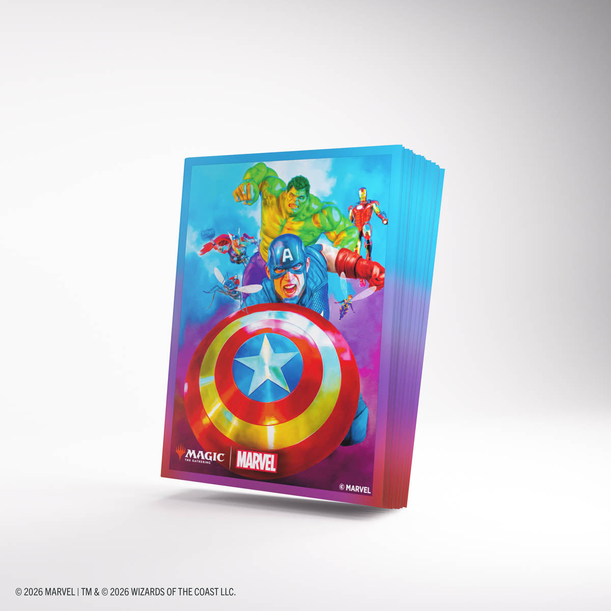 Gamegenic Standard Marvel Super Heroes Art Sleeves: Captain America, Team Leader (105ct.)