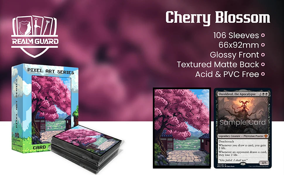 Realm Guard Card Sleeves (Pixel Series) - Cherry Blossom