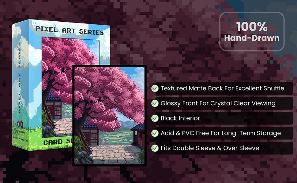 Realm Guard Card Sleeves (Pixel Series) - Cherry Blossom
