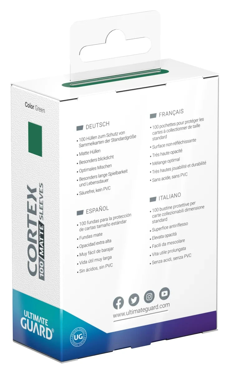 Cortex Standard Sleeves: Matte Green (100ct.)