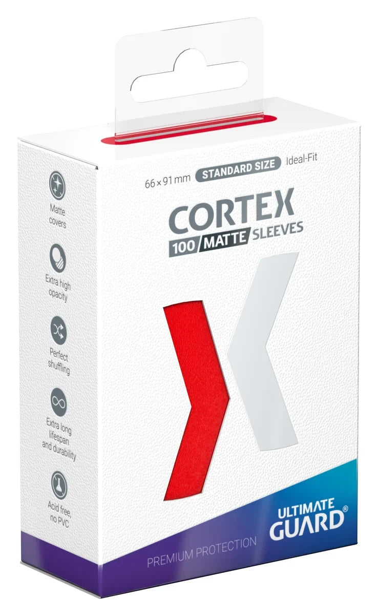 Cortex Standard Sleeves: Matte Red (100ct.)
