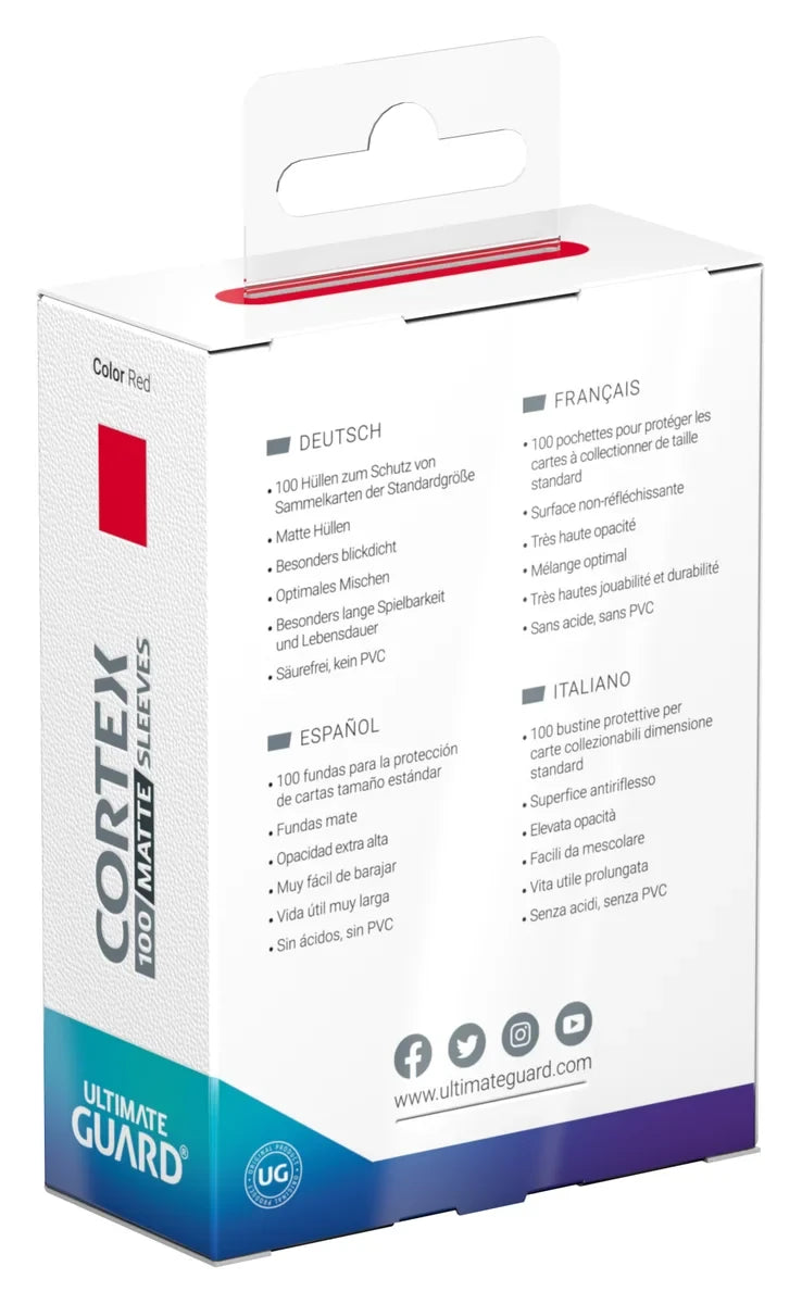Cortex Standard Sleeves: Matte Red (100ct.)