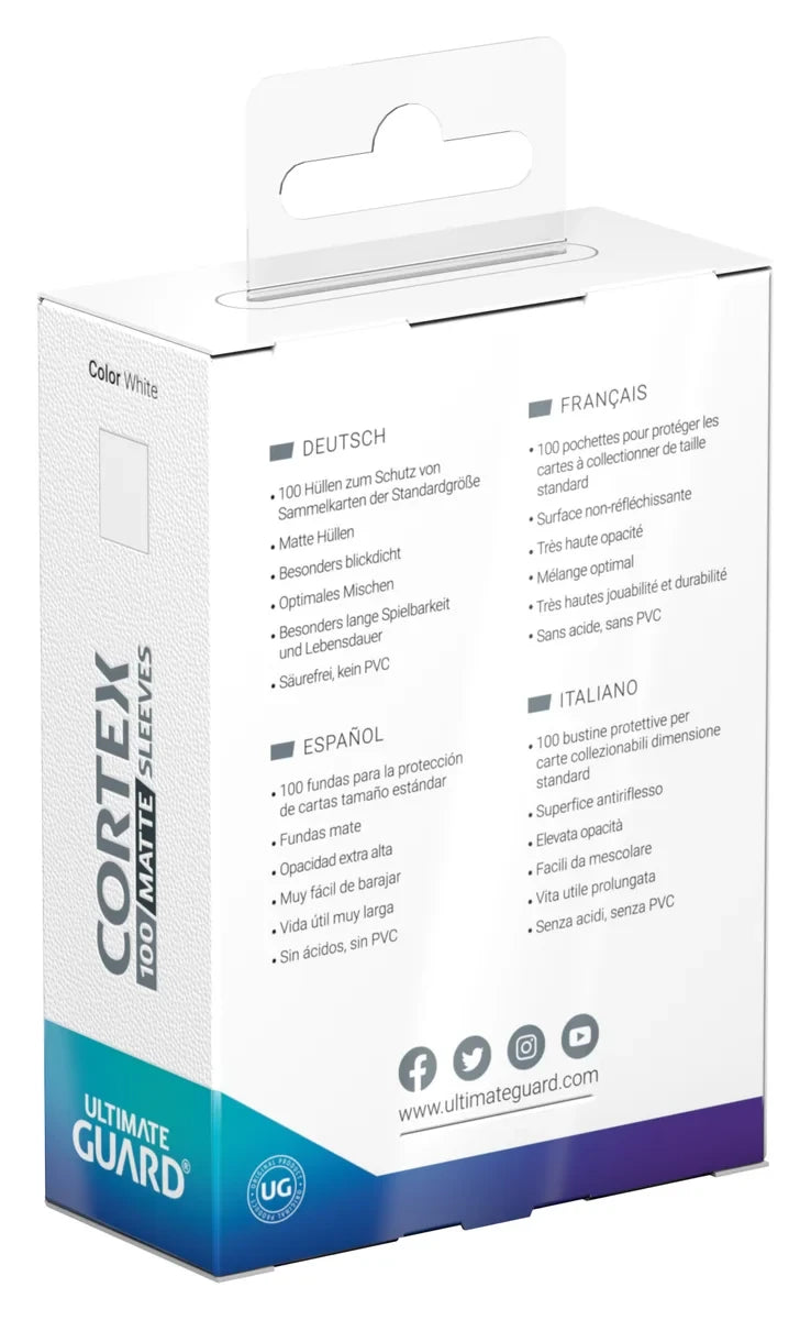 Cortex Standard Sleeves: Matte White (100ct.)