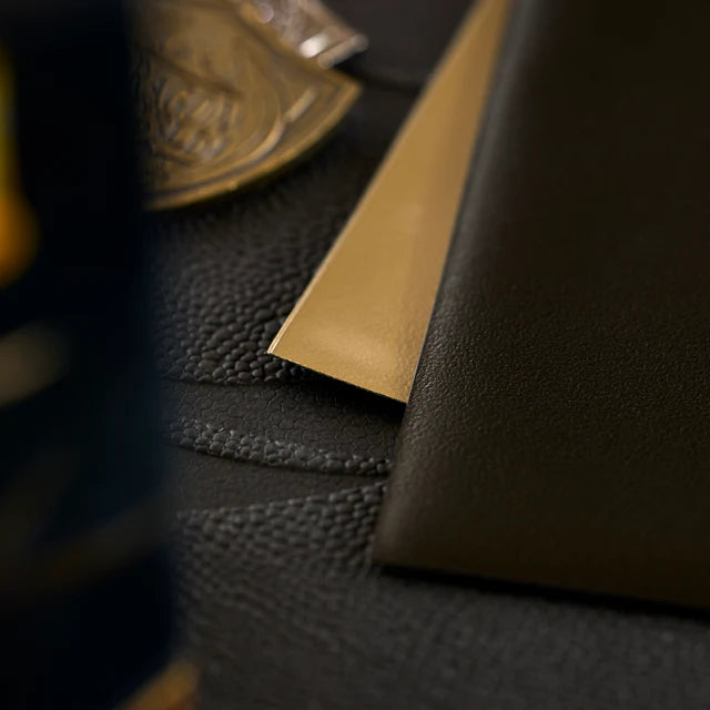 Dragon Shield Standard Dual Matte Sleeves: Black and Gold (100ct.)
