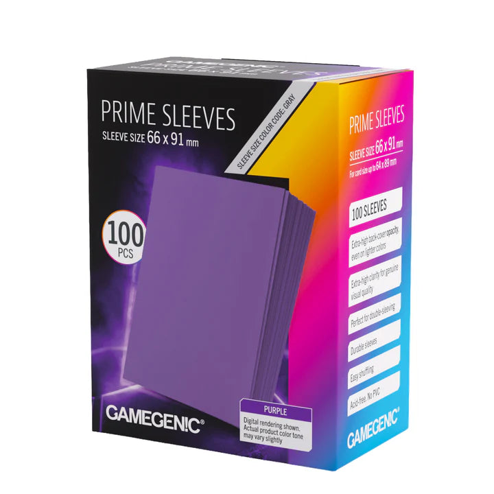 Gamegenic Standard Prime Sleeves: Purple (100)