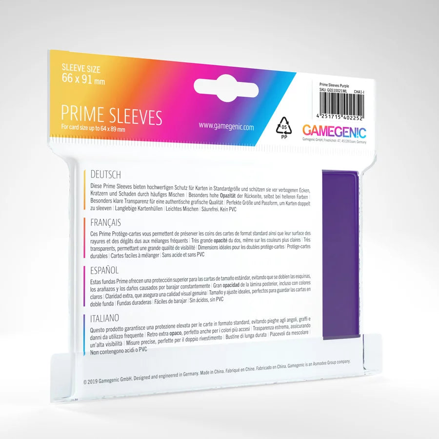 Gamegenic Standard Prime Sleeves: Purple (100)*