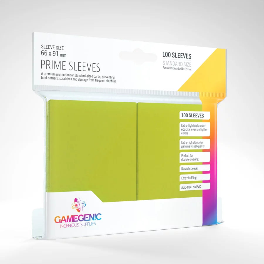 Gamegenic Standard Prime Sleeves: Lime (100)