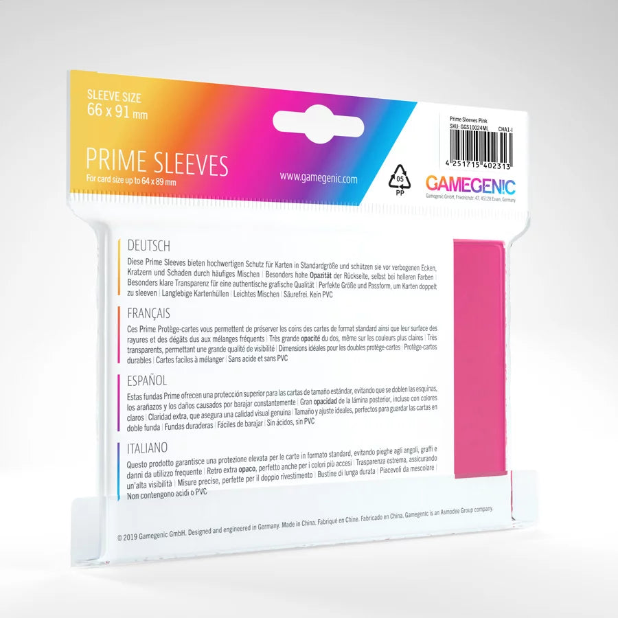 Gamegenic Standard Prime Sleeves: Pink (100)*