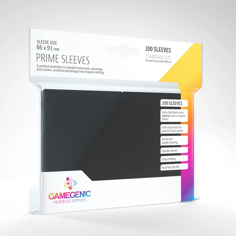 Gamegenic Standard Prime Sleeves: Black (100)