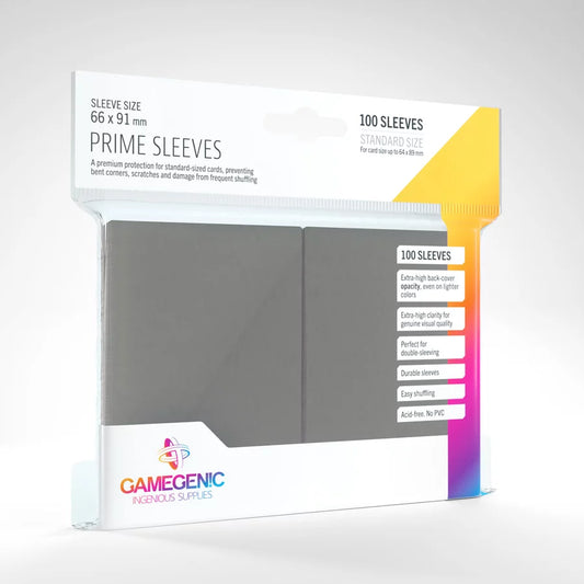 Gamegenic Standard Prime Sleeves: Dark Gray (100)