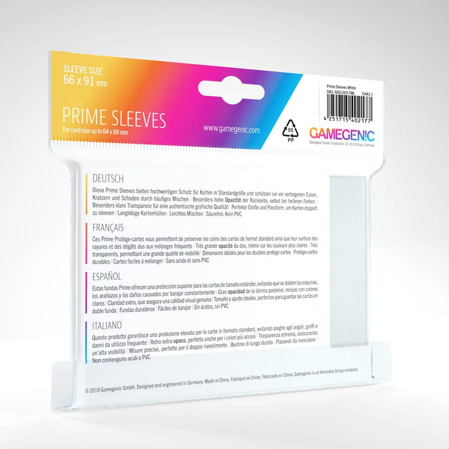 Gamegenic Standard Prime Sleeves: White (100)