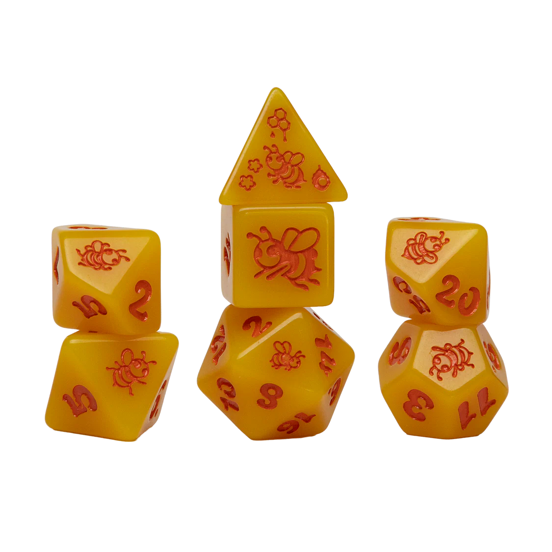 Sirius Polyhedral Dice Set: Animals Series - Golden Buzz