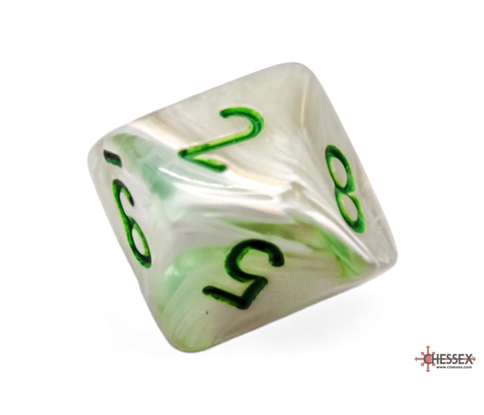 Chessex Polyhedral Dice Set: Marble (Green/Dark Green)