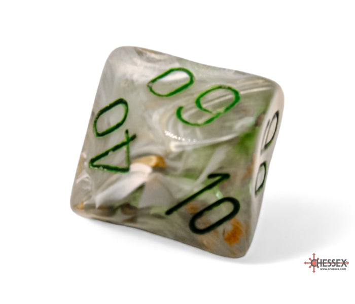 Chessex Polyhedral Dice Set: Marble (Green/Dark Green)