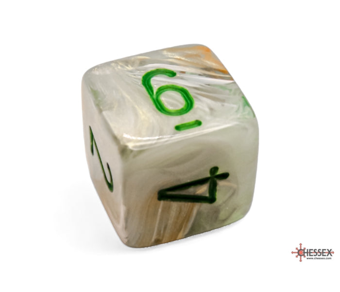 Chessex Polyhedral Dice Set: Marble (Green/Dark Green)