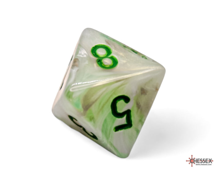 Chessex Polyhedral Dice Set: Marble (Green/Dark Green)