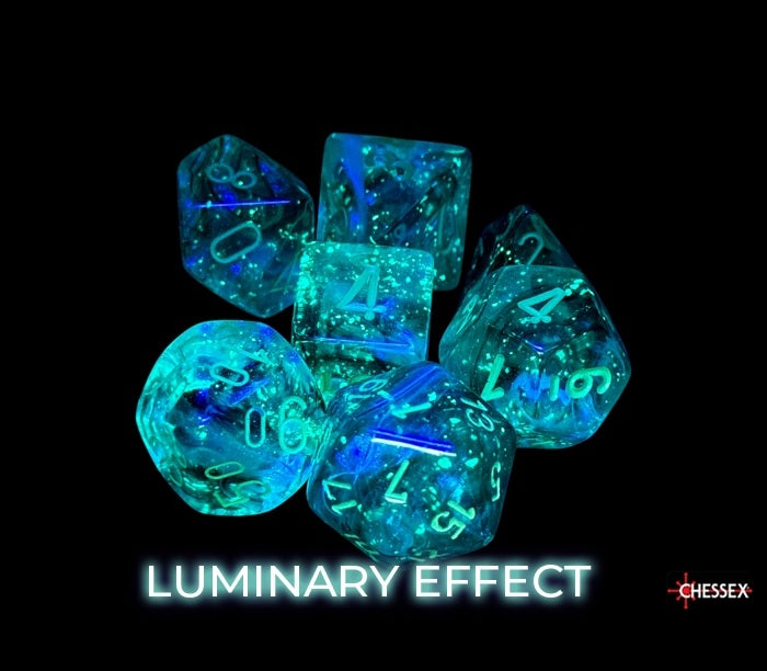 Chessex Polyhedral Dice Set: Borealis Luminary (Kelp/Light Green)