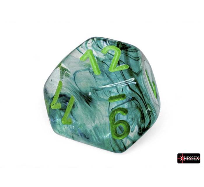 Chessex Polyhedral Dice Set: Borealis Luminary (Kelp/Light Green)