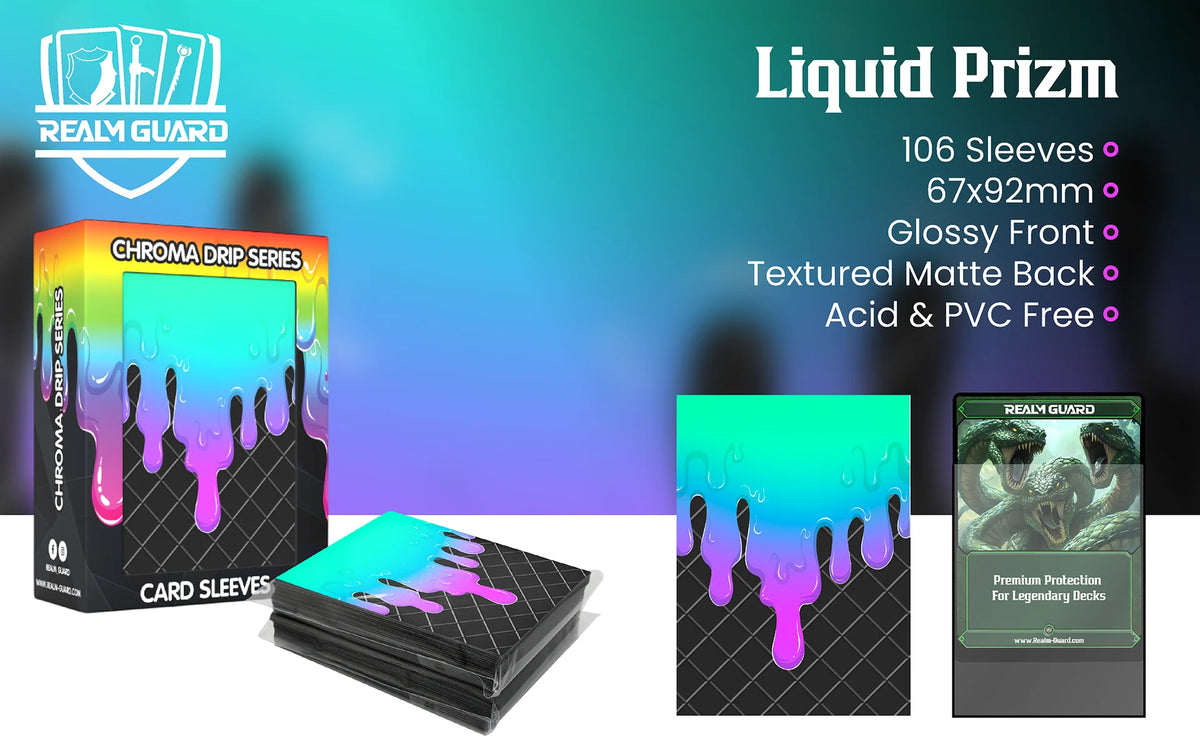 Realm Guard Chroma Drip Card Sleeves - Spectrum Surge