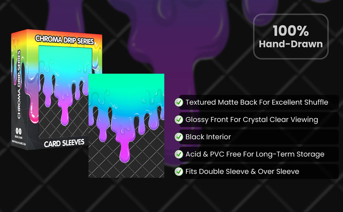 Realm Guard Chroma Drip Card Sleeves - Violet Fusion