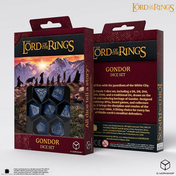 Q-Workshop Polyhedral Dice Set: Lord of the Rings (Gondor)