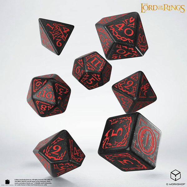 Q-Workshop Polyhedral Dice Set: Lord of the Rings (Mordor)