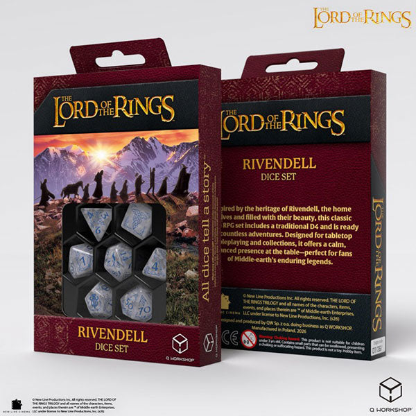 Q-Workshop Polyhedral Dice Set: Lord of the Rings (Rivendell)