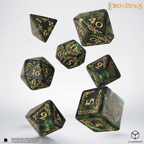 Q-Workshop Polyhedral Dice Set: Lord of the Rings (Rohan)