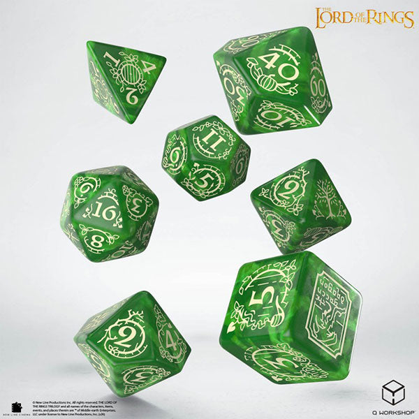 Q-Workshop Polyhedral Dice Set: Lord of the Rings (The Shire)