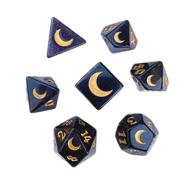 Black Oak Workshop Polyhedral Dice Set: Lunatalis