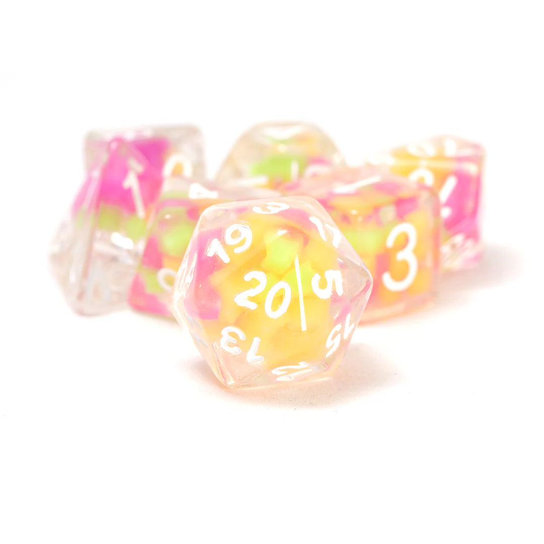 Sirius Polyhedral Dice Set: Melon Ball Glowworm