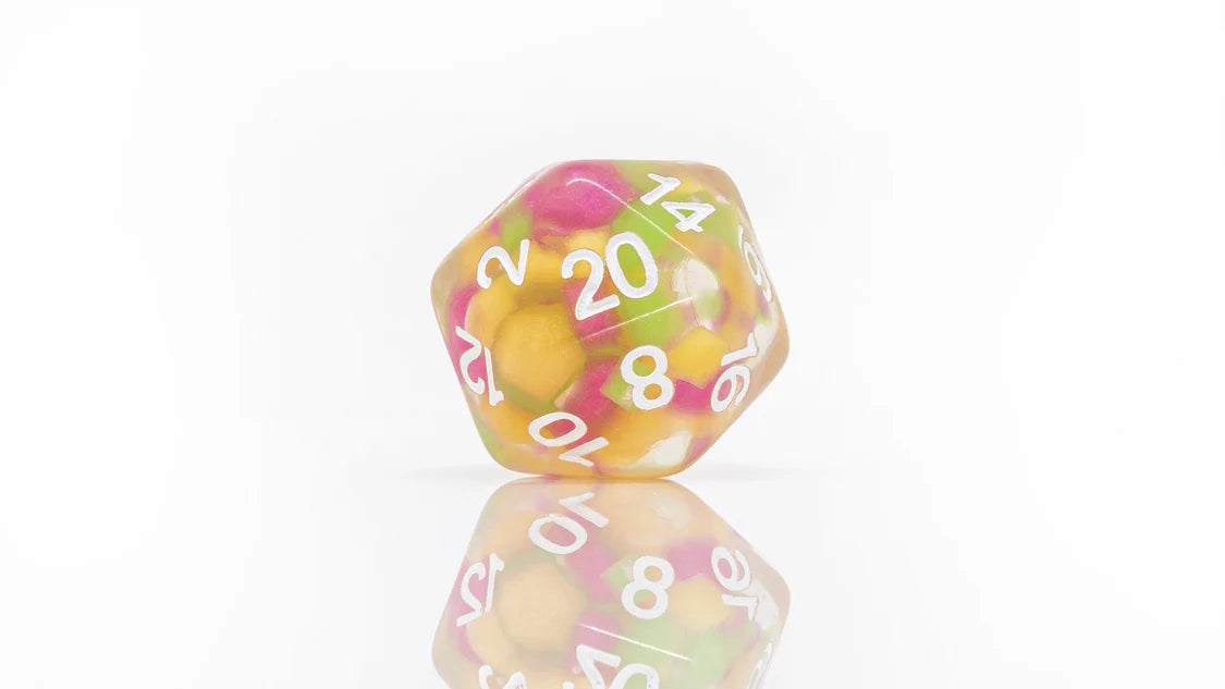 Sirius Polyhedral Dice Set: Melon Ball Glowworm