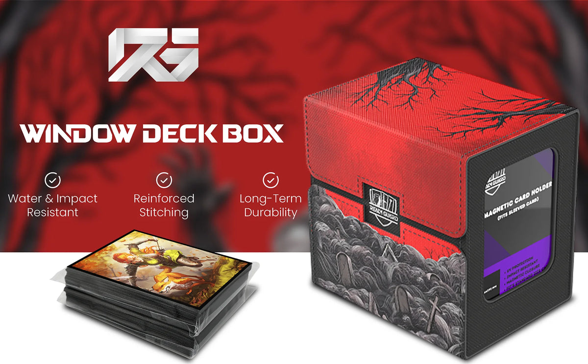 Realm Guard Windowed Deck Box: Red Necromancer